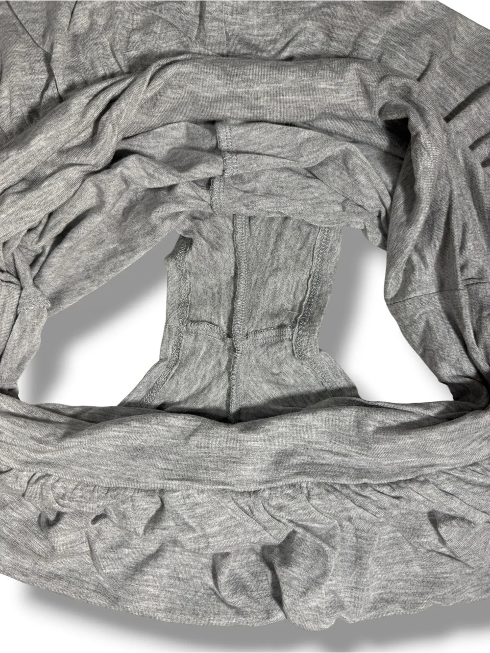 No Boundaries Junior’s Foldover Knit Mini Skirt Gray Size Large